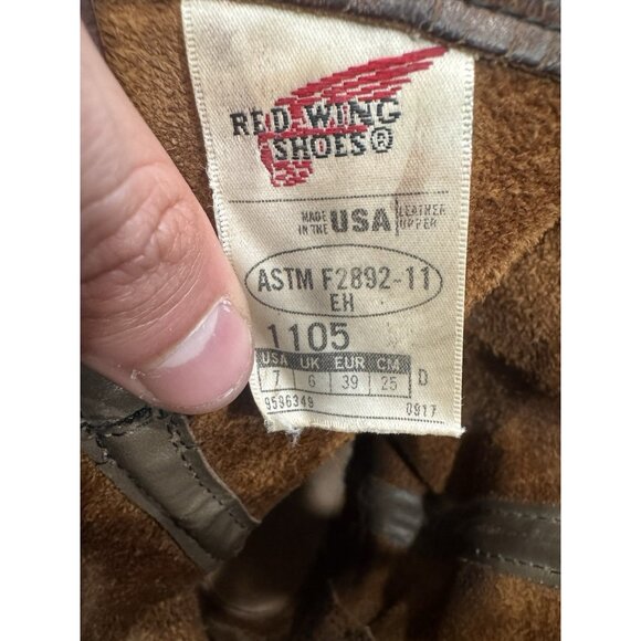 Red Wing Boot Men 7D Supersole Pecos Soft Toe Pull On Leather Made‎ In USA 1105
